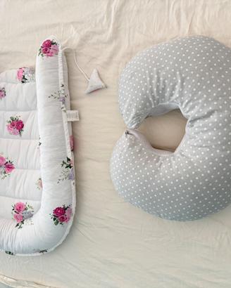 Cuscino allattamento + cuscino riduttore