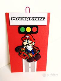 Targa legno Mario Kart (8x12cm) | Mario Kart woode