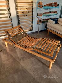 Rete singola in legno con movimento