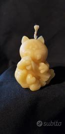 Candela in cera d'api pura 