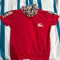 Polo burberry taglia 2 anni