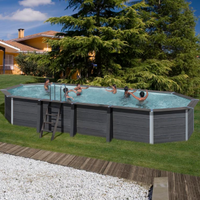 Piscina GRE ovale in composito 804×386 h124