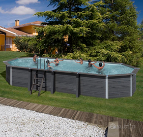 Piscina GRE ovale in composito 804×386 h124