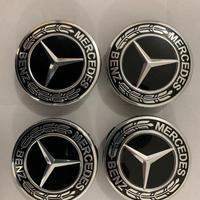 4 TAPPI COPRIMOZZO 75MM PER MERCEDES BENZ CERCHI