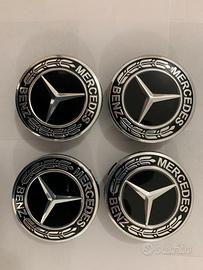 4 TAPPI COPRIMOZZO 75MM PER MERCEDES BENZ CERCHI