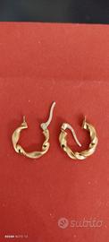 orecchini boccole oro 18 kt 750
