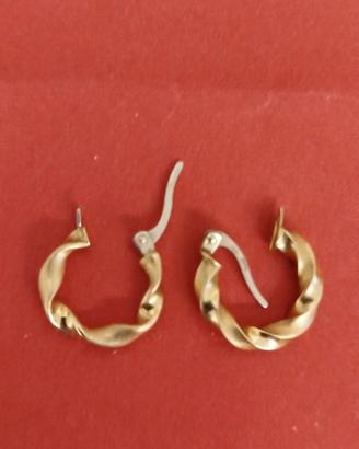 orecchini boccole oro 18 kt 750