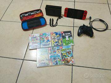 Nintendo switch +7 giochi e alcuni accessori 