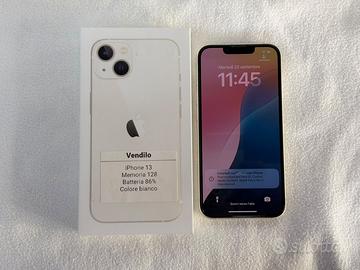 iPhone 13 128GB Bianco Galassia batt 86%