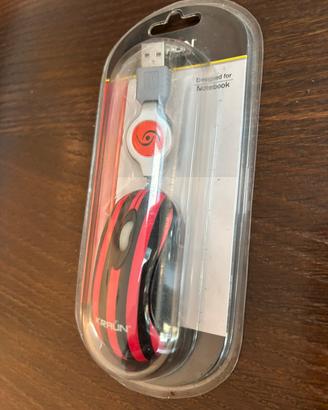 Mini mouse ottico Kraun rossonero per notebook