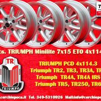 4 Cerchi Triumph Minilite 7x15 ET0 4x114.3 TUV