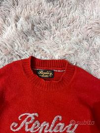 Replay Vintage Sweatshirt – Embroidered Logo – Siz