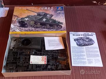 Sherman M-4A2 Jumbo Italeri 1/35 kit montaggio