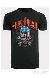 T-shirt stampa Harley Davidson Skull USA taglia L