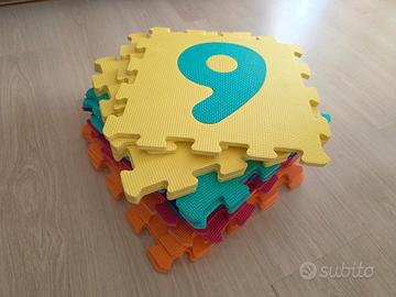 tappeto quadrotti puzzle neonati