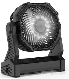 Ventilatore da Campeggio D11 con LED integrato.