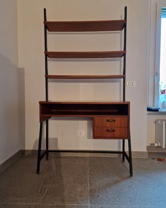 Scrivania con libreria anni 50