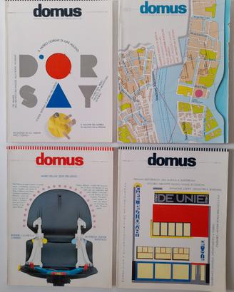 DOMUS 1986, '87, rivista design vintage, lotto 3 p