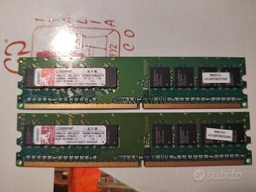 Ram PC kvr667d2n5k2/1g numero pezzi 2