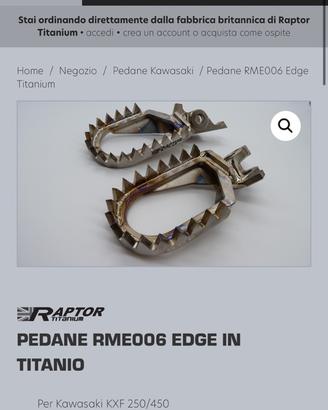 Pedane Raptor Titanium Kawasaki