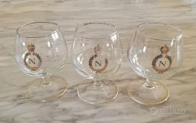 SET 3 BICCHIERI COGNAC NAPOLEON VINTAGE ANNI '70