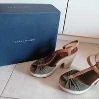Sandali Tommy Hilfiger 39 zeppa verdi originali 