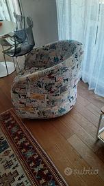 Poltrona girevole stile fumetto