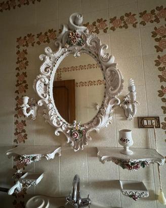 Set bagno in ceramica Capodimonte