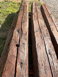6 travi antiche in legno di recupero fine ’800 – 1