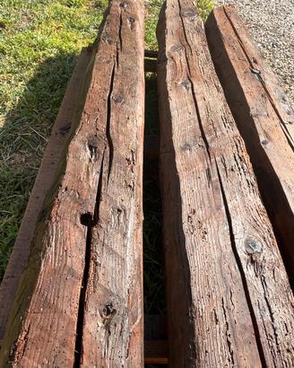 6 travi antiche in legno di recupero fine ’800 – 1