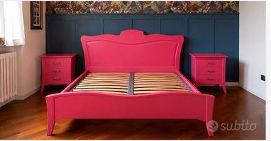 Letto matrimoniale Scandola in legno massello + 2