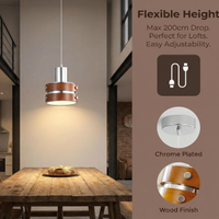 Lampada a Sospensione Moderno in Cromo