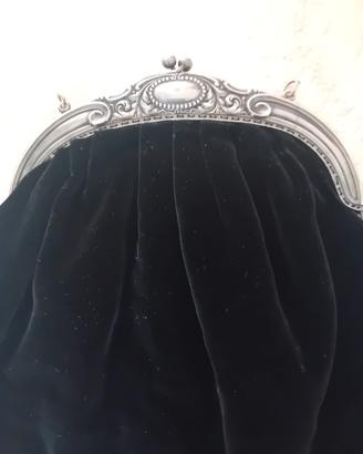 pochette  art deco' argento firmata Kraft Alpacca