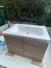 Lavandino per bagno in porcellana completo di mobi