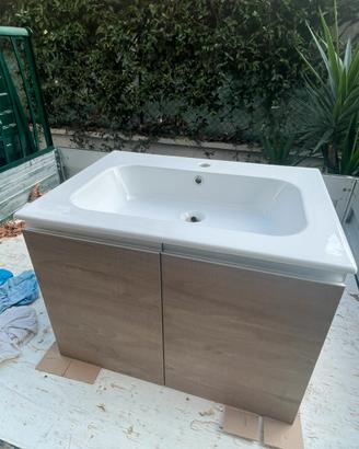 Lavandino per bagno in porcellana completo di mobi