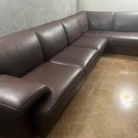 Divano pelle pieno fiore