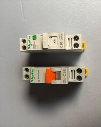 Interruttore magnetotermico modulare c10 e c16