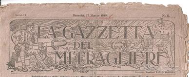 Giornale"La Gazzetta del Mitragliere" 1919 n.11 WW