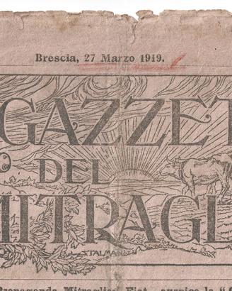 Giornale"La Gazzetta del Mitragliere" 1919 n.11 WW