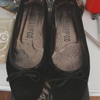 SCARPE DONNA BALLERINE VELLUTATE N°37/5 SEMINUOVO