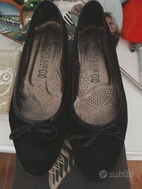 SCARPE DONNA BALLERINE VELLUTATE N°37/5 SEMINUOVO