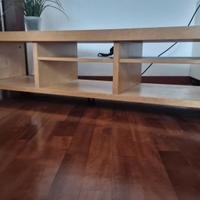 Mobile TV legno chiaro 150×50×40 – 2 pezzi