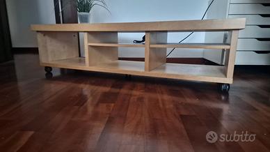 Mobile TV legno chiaro 150×50×40 – 2 pezzi