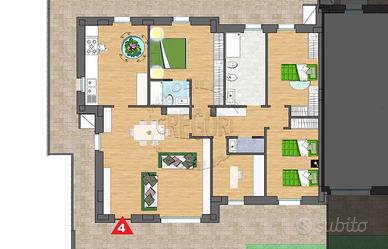 Appartamento di 170 m² con più di 5 locali e box a
