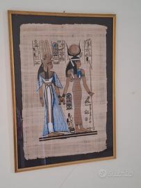 Papiro originale dipinto  mano deaIside  Nefertari