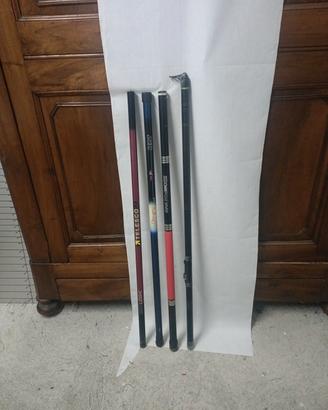 lotto 4 canne da pesca vintage 