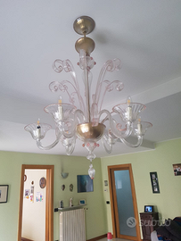 Lampadario in vetro di Murano