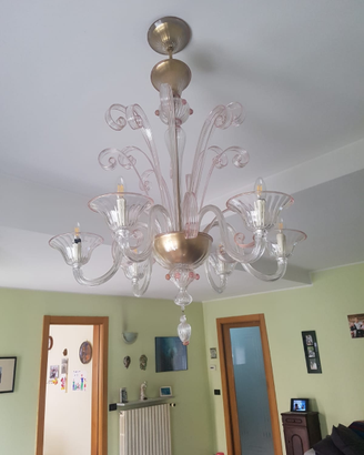 Lampadario in vetro di Murano
