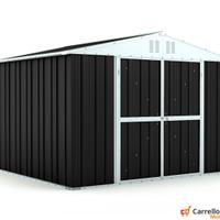 Box capanno giardino Acciaio 327x269 8,80mq nero