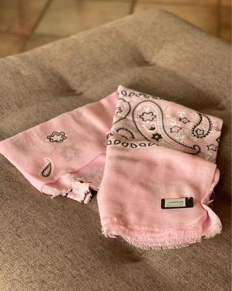 Stellazeta - foulard rosa - nuovo con cartellino